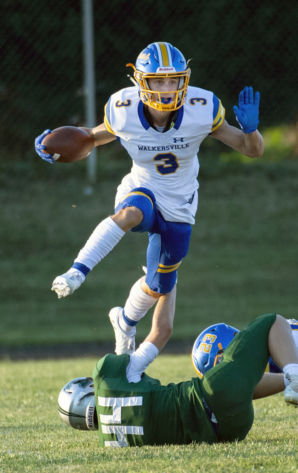 Hurdling a defender